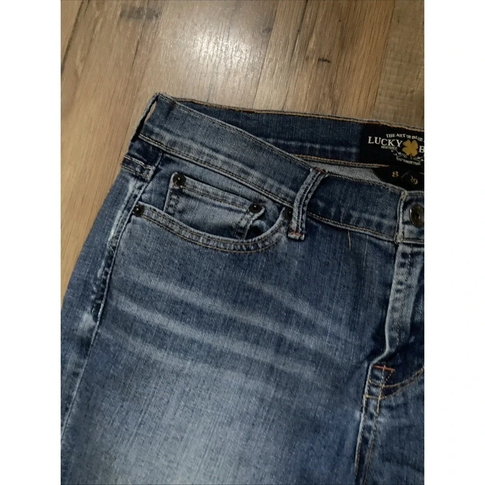 Lucky Brand Sweet'N Crop Denim Jeans Womens Size 8X29 Medium Wash Stretch - Picture 6 of 9